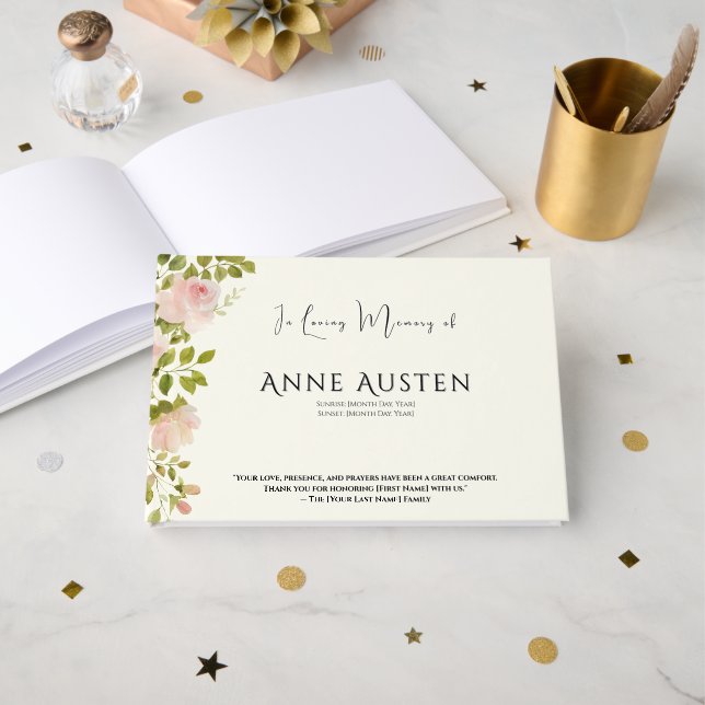 Funeral Guest Book Gästböcker (Framsida öppen)