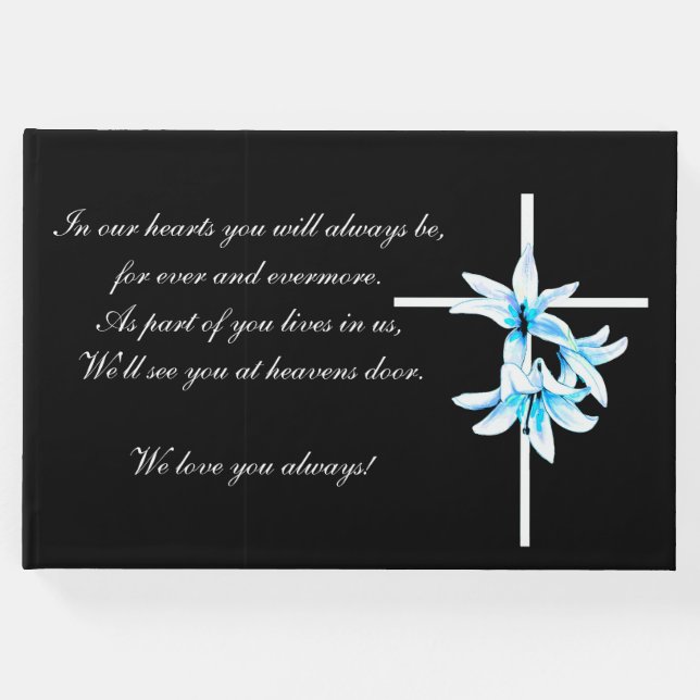 Funeral Guestbook Blommigt Kor Gästböcker (Framsida)