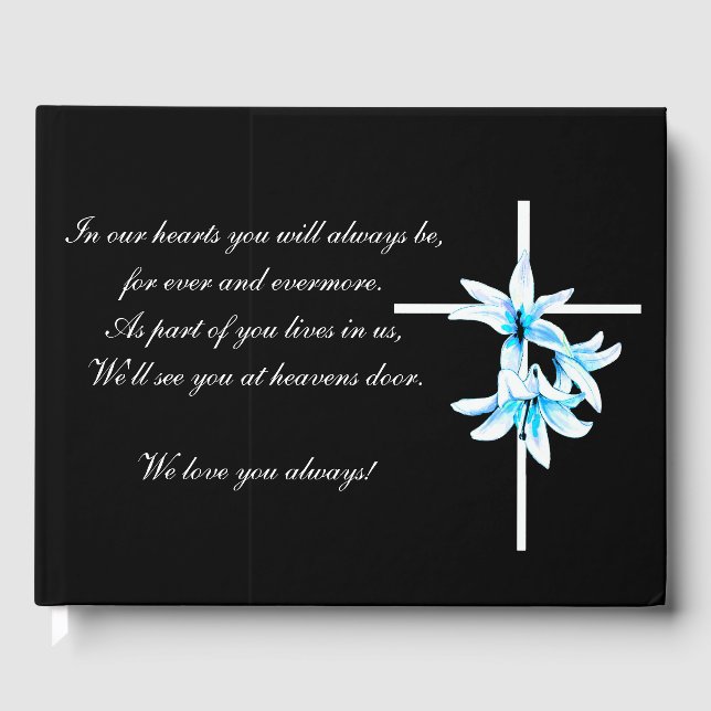Funeral Guestbook Blommigt Kor Gästböcker (Framsida)