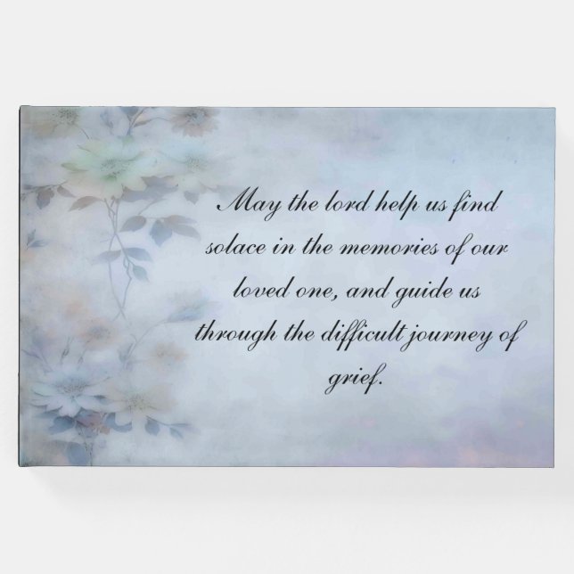 Funeral Guestbook Memorial Sentiments Gästböcker (Framsida)