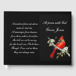 Funeral Guestbook Red Kardinal Gästböcker
