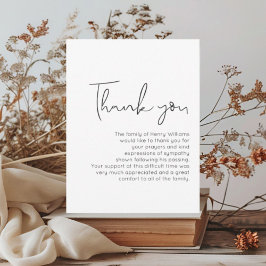 Funeral Handwrite Bereavement Tackkort Tack Kort