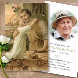Funeral Joseph the Worker Prayer Sympathy Cards Visitkort
