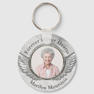 Funeral Keychain för foto Memorial Nyckelring