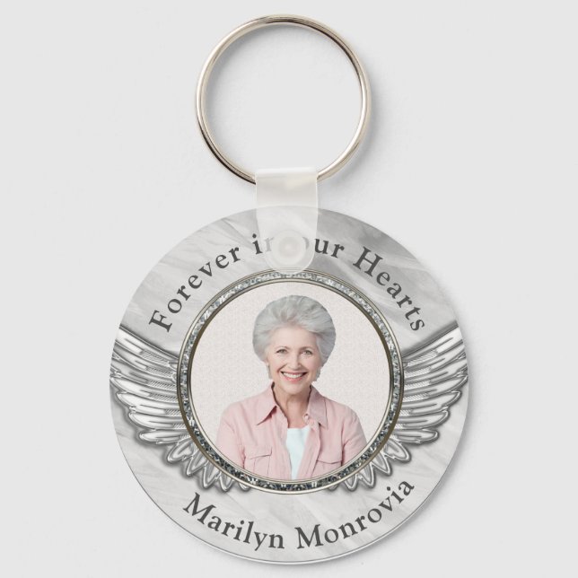 Funeral Keychain för foto Memorial Nyckelring (Framsida)
