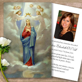 Funeral Loss Glory Mary Prayer Sympathy Cards Visitkort