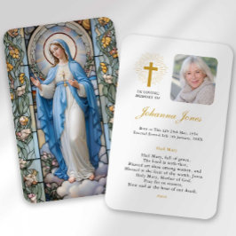 Funeral Loss Hail Mary Prayer Sympathy Card Visitkort