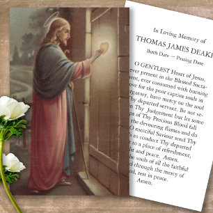 Funeral Loss Jesus knackar Prayer Sympathy Cards Visitkort