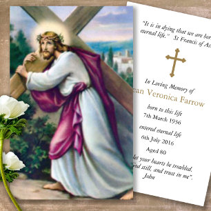 Funeral Loss Jesus Kor Prayer Sympathy Cards Visitkort