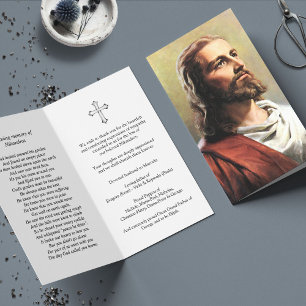 Funeral Loss Jesus Kristus Prayer Sympathy Cards Kort