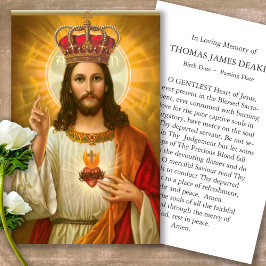 Funeral Loss Kristus Vår Kung Prayer Sympathy Card Visitkort