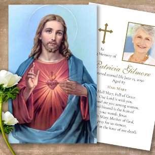 Funeral Loss Loving Jesus Prayer Sympathy Cards Visitkort