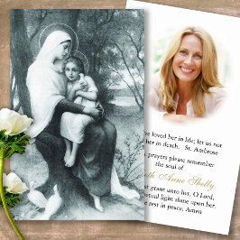 Funeral Loss St Anne & Mary Prayer Sympathy Cards Visitkort