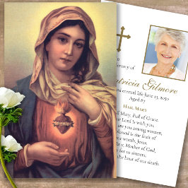 Funeral Mary Helig Heart Prayer Sympathy Cards Visitkort
