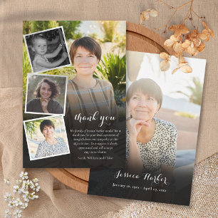 Funeral Memorial 5 Photo Collage Script Tack Kort