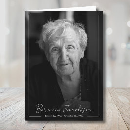 Funeral Memorial Firande i Life-programmet Tack Kort