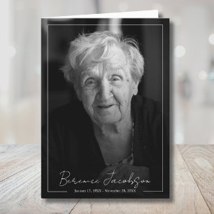 Funeral Memorial Firande i Life-programmet Tack Kort