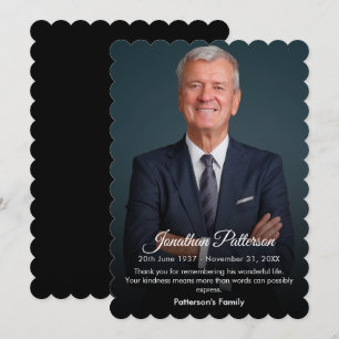 Funeral Memorial   Firande i Life-sympati Tack Kort