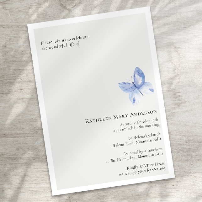 Funeral Memorial Firande of Life Inbjudningar (Skapare uppladdad)