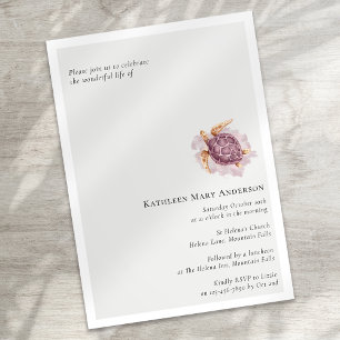 Funeral Memorial Firande of Life Inbjudningar