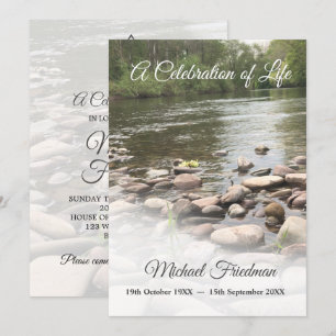 Funeral Memorial Firande of Life Jewish Inbjudningar