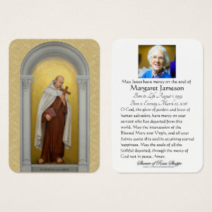 Funeral Memorial Heliga Card St. John från Kor Visitkort