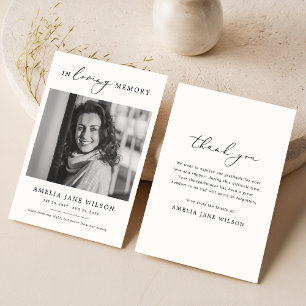 Funeral Memorial in Loving Memory Sympathy Photo Tack Kort