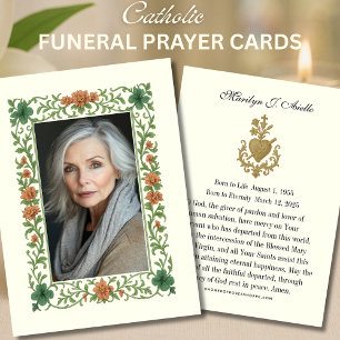 Funeral Memorial Jesus Prayer Photo Visitkort