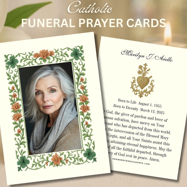 Funeral Memorial Jesus Prayer Photo Visitkort (Skapare uppladdad)