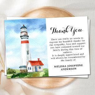 Funeral Memorial Lighthouse Firande of Life Tack Kort