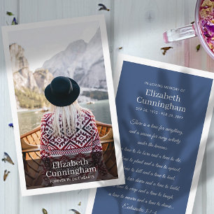 Funeral Memorial Modern och Simple Photo Card Visitkort