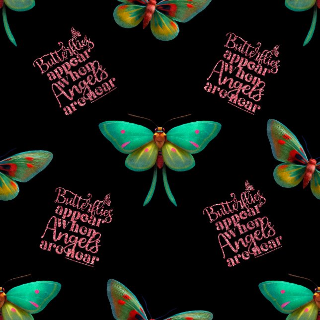 Funeral Memorial Personlig Butterfly Änglar Pappersservett (Skapare uppladdad)