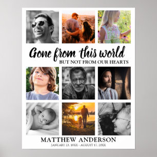 Funeral   Memorial Photo Collage Poster