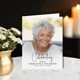 Funeral Memorial Photo Folded Tack Kort