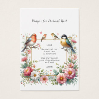 Funeral/Memorial Prayer Card for Everse Rest Visitkort