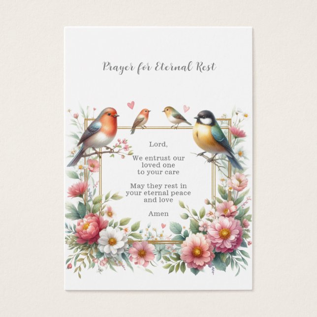 Funeral/Memorial Prayer Card for Everse Rest Visitkort (Framsidan)
