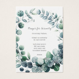 Funeral/Memorial Prayer Card for Serenity Visitkort