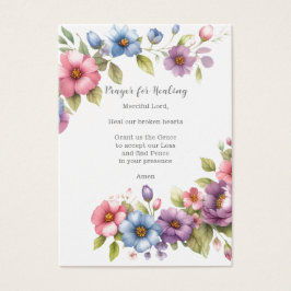 Funeral/Memorial Prayer för läkning Visitkort