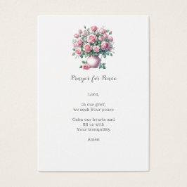 Funeral / Memorial Prayer for Peace Visitkort