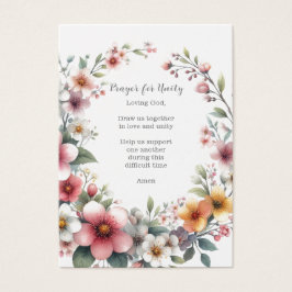 Funeral/Memorial Prayer for Unity Visitkort