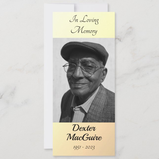 Funeral Memorial Prayer-kort | Årsarbete Inbjudningar (Framsida)