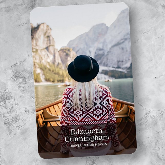 Funeral Memorial Simple Modern Photo Card Magnet (Skapare uppladdad)