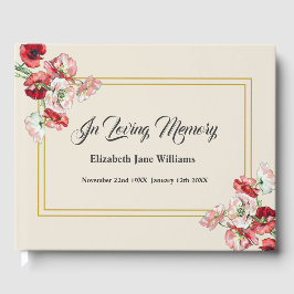 Funeral Memorial | Vattenfärgspopulationer Gästböcker