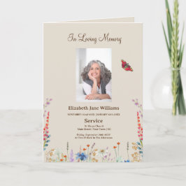 Funeral Obituary Order Service Photo Program