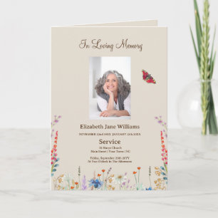 Funeral Obituary Order Service Photo Program