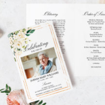 Funeral Order of Service | Blommigtens minnesprogr