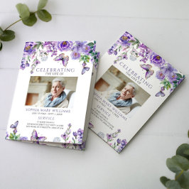 Funeral Order of Service | Blommigtens minnesprogr Kort