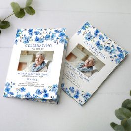 Funeral Order of Service | Blommigtens minnesprogr Kort