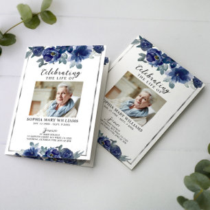 Funeral Order of Service Blommigtens minnesprogr Kort