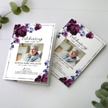 Funeral Order of Service | Blommigtens minnesprogr